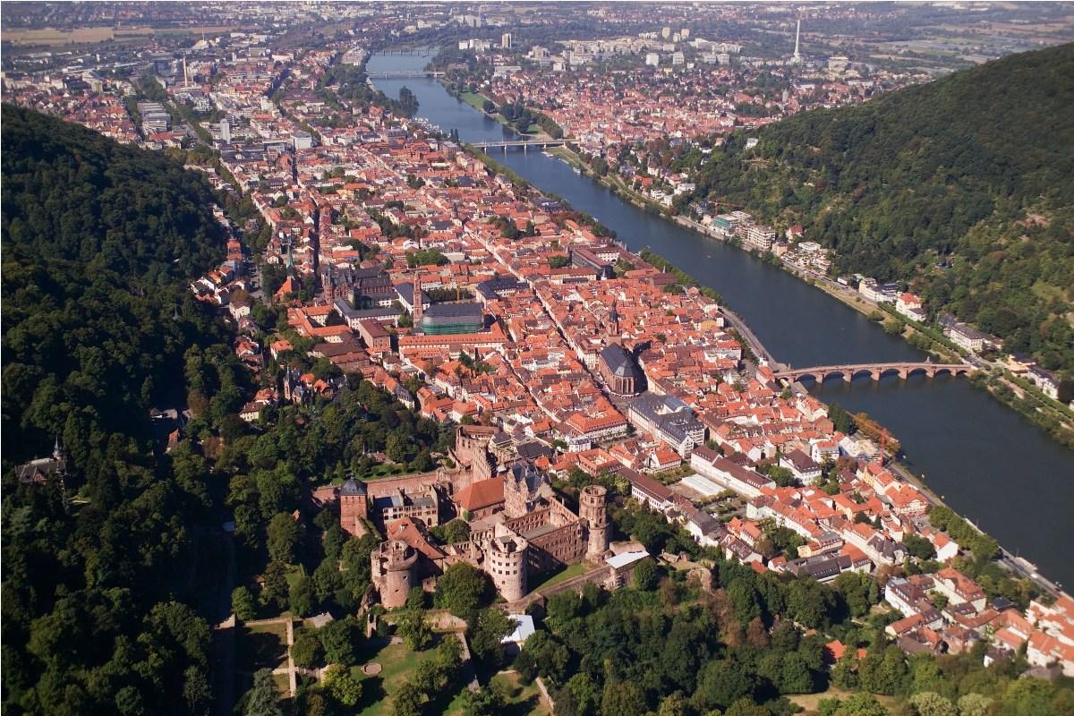 Aerial view of Heidelberg - Heidelberg University Hospital