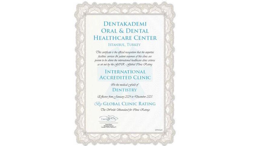 Accreditation - DENTAKADEMI Oral and Dental Healthcare Center