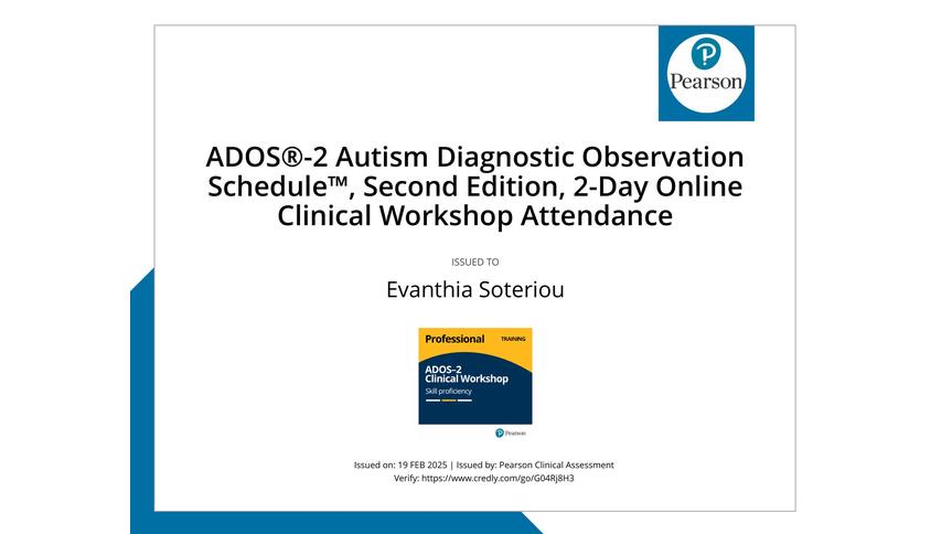 ADOS-2 Clinical Workshop - NeuroTest24