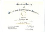Member, American Society of Plastic and Recostructive Surgeons - Dr. David Kirsch